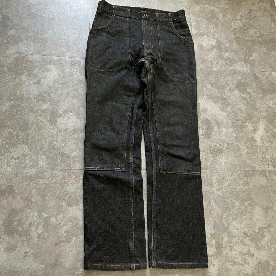 パンツ NEPENTHES HOGGS double knee black denim