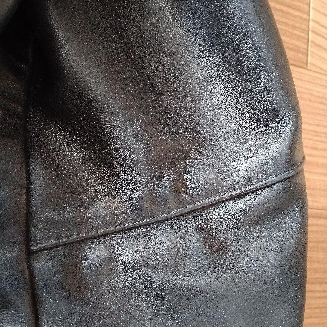 バンソンビンテージ黒レザーシングルライダースジャケット