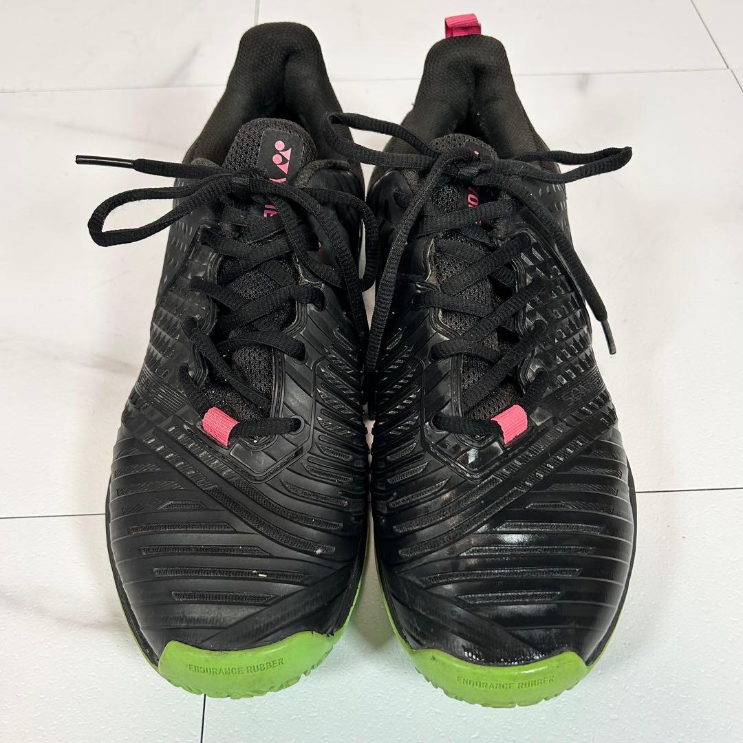 美品❗️YONEX テニスシューズ パワークッション　ソニケージ3MGC ブラック