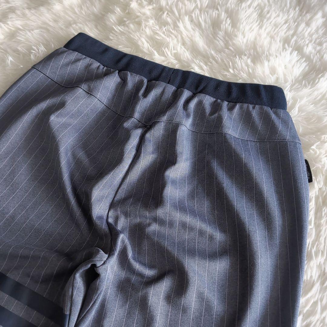 アディダス ストライプ トラックジャケット パンツ セットアップ M ブルー