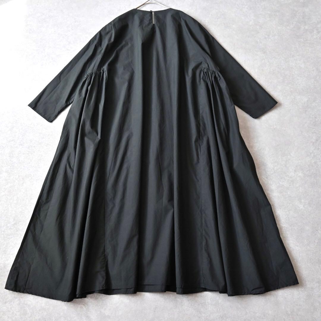 Gauze# ガーゼ コットンサイドギャザー テントライン ワンピース