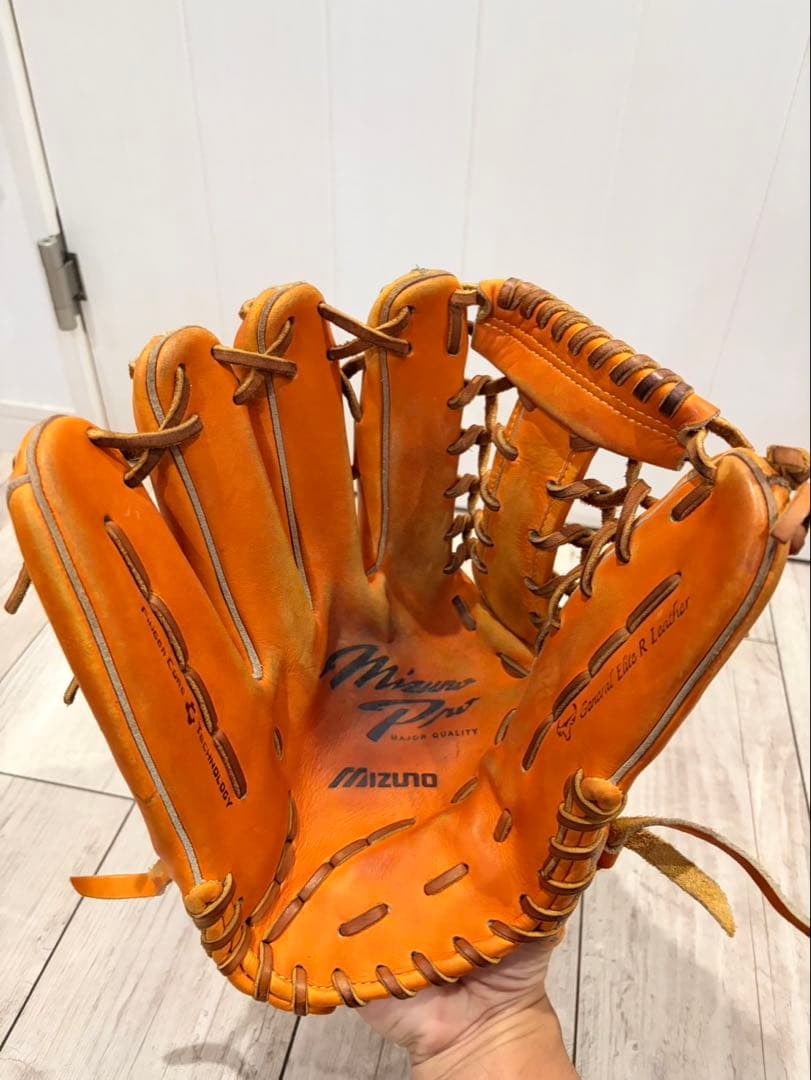 Mizuno Pro 軟式グローブ 右投げ用 オレンジ