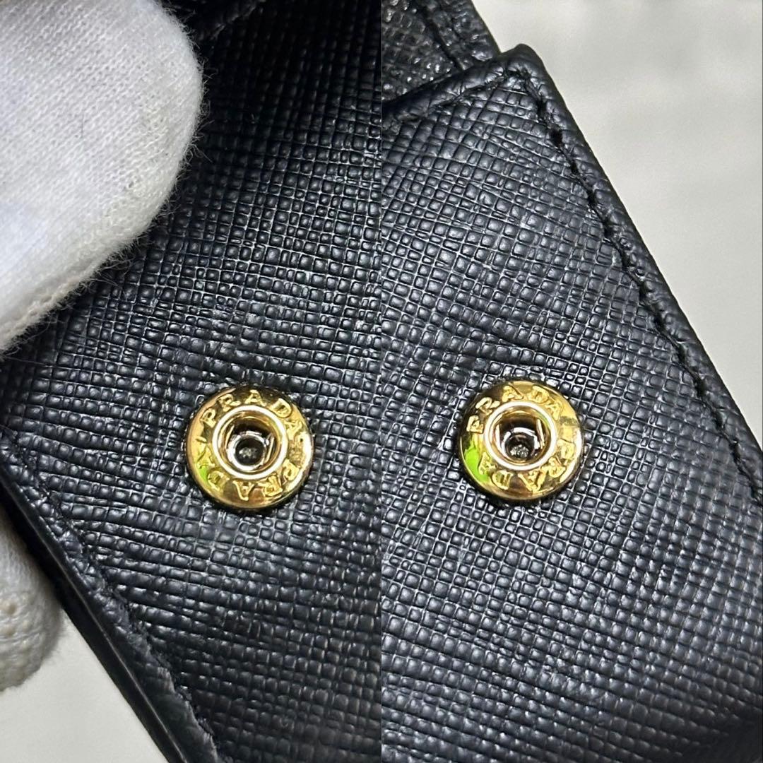 PRADA プラダ　キーケース　６連　サフィアーノレザー　ゴールドロゴ
