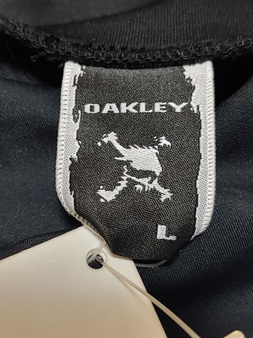 【新品】OAKLEY オークリー スカル タートルネックシャツ Ｌ ブラック