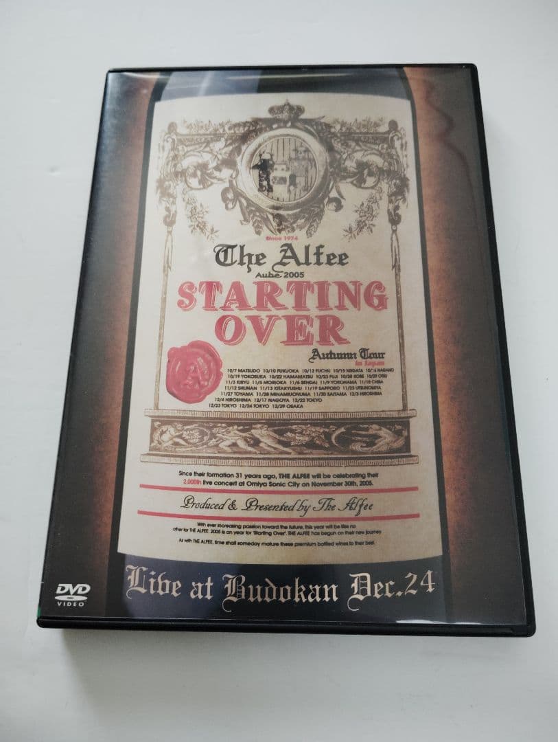 THE ALFEE 2005 STARTING OVER DVD　アルフィー