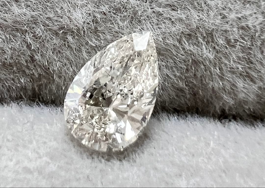 ♡Cham♡　天然ダイヤモンドルース　ペアシェイプ　2ピース