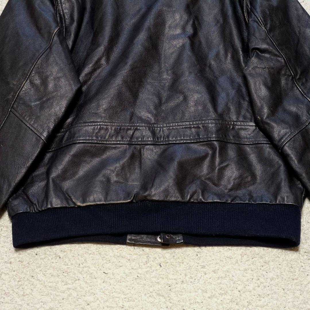 2-20　90s古着VINTAGEレザージャケット黒サイズXXL