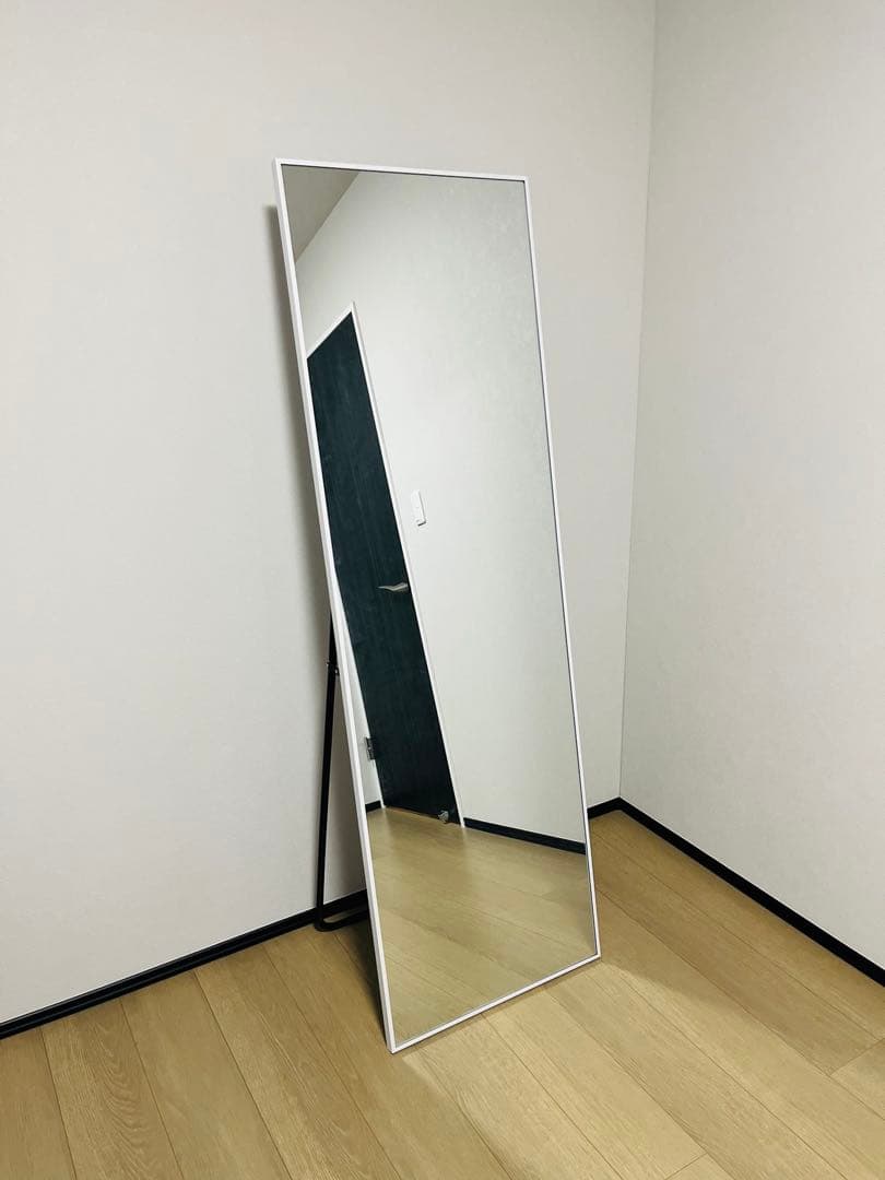 【直接受け渡し希望】ミラホープ ホワイト 姿見鏡 180x80cm