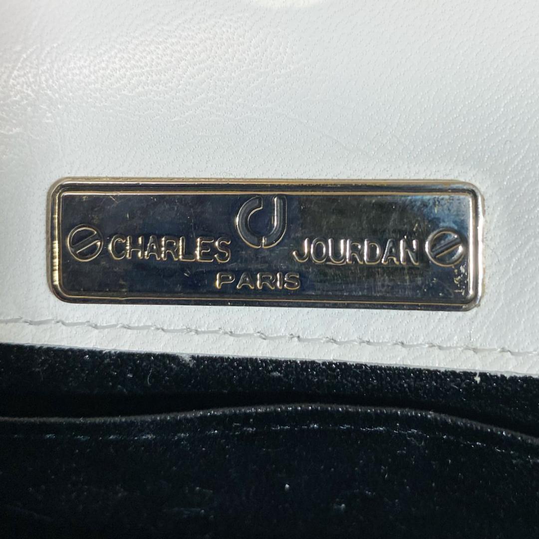 送無■未使用 【シャルル・ジョルダン】ミニショルダーバッグ クラッチ BAG 白