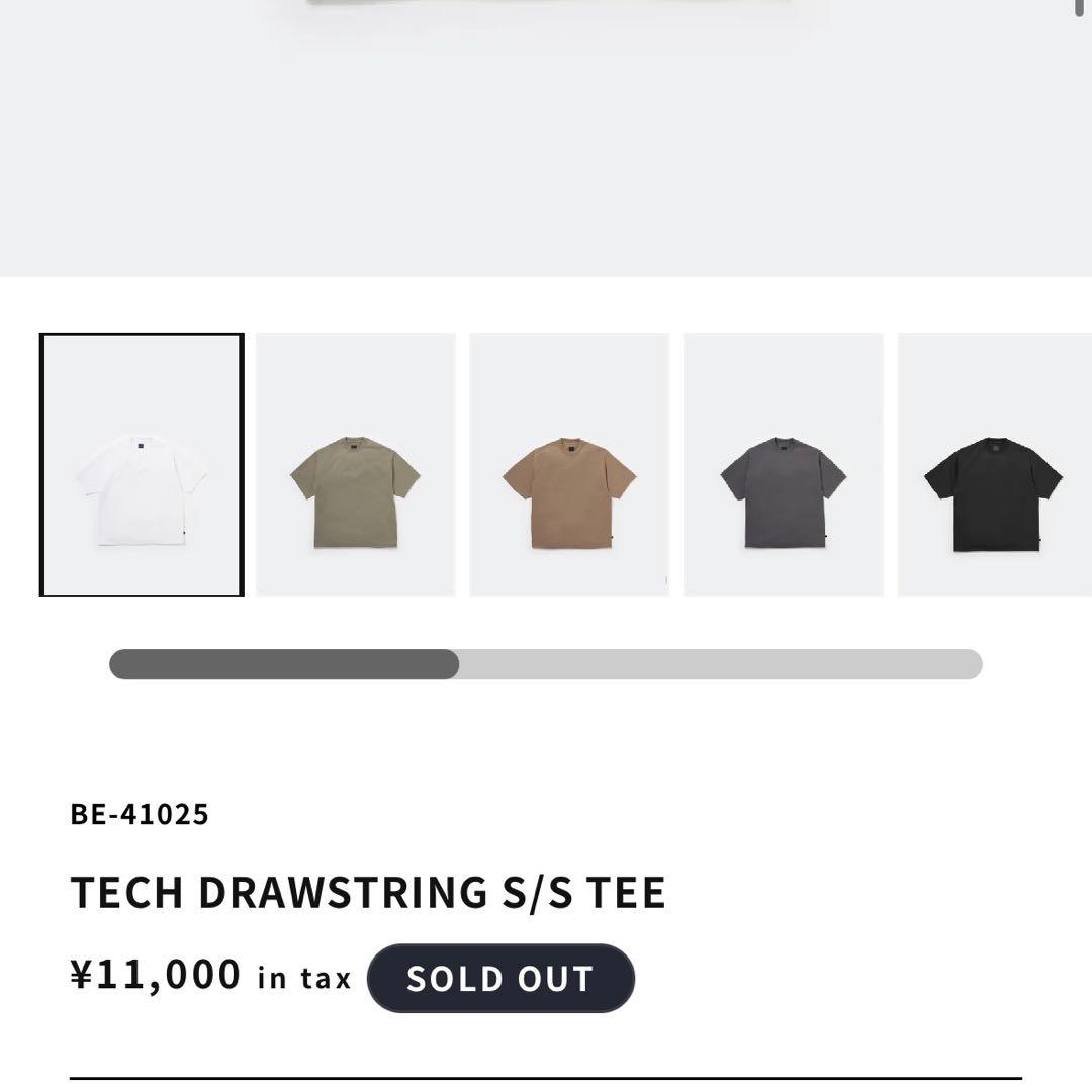 DAIWA PIER39 TECH DRAWSTRING S/S TEE 白 M