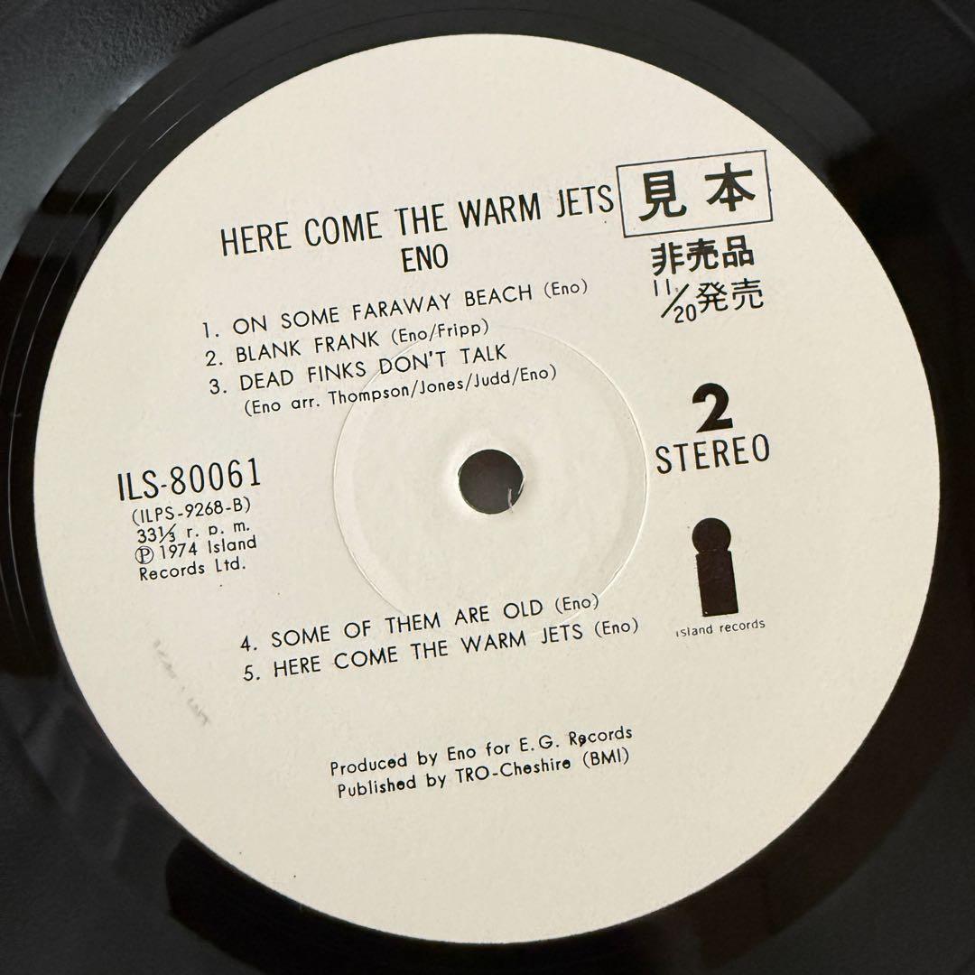 美盤☆見本盤【Here Come the Warm Jets】LP 030