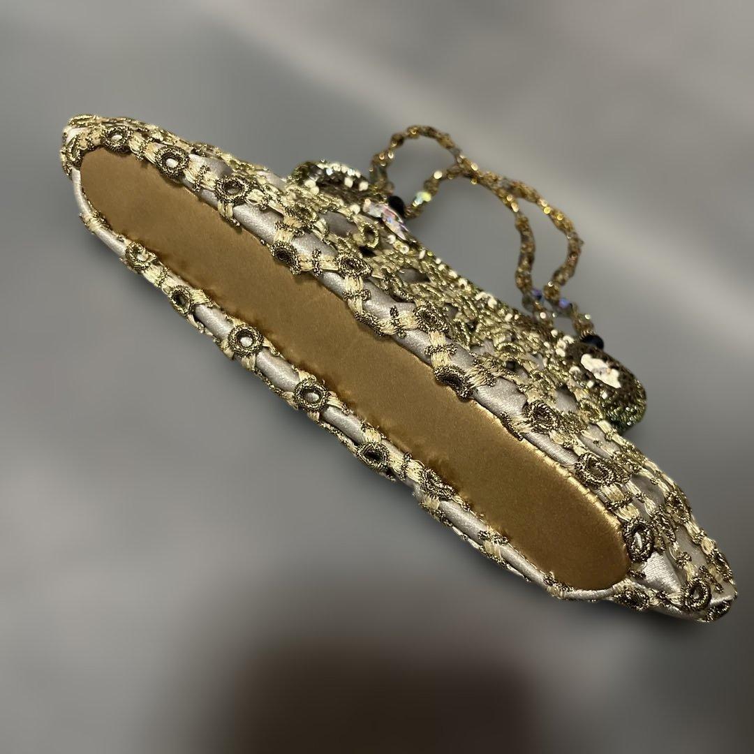 激レア美品✨バグテリア　パーティーバッグ　クラッチ　ビーズ　ビジュー