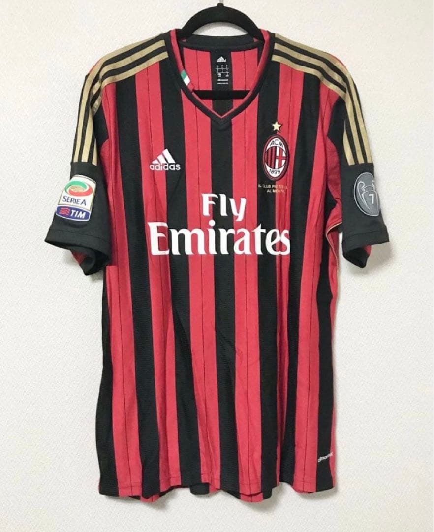 新品2枚セット ACミラン10番 本田圭佑選手直筆サイン入りユニフォーム