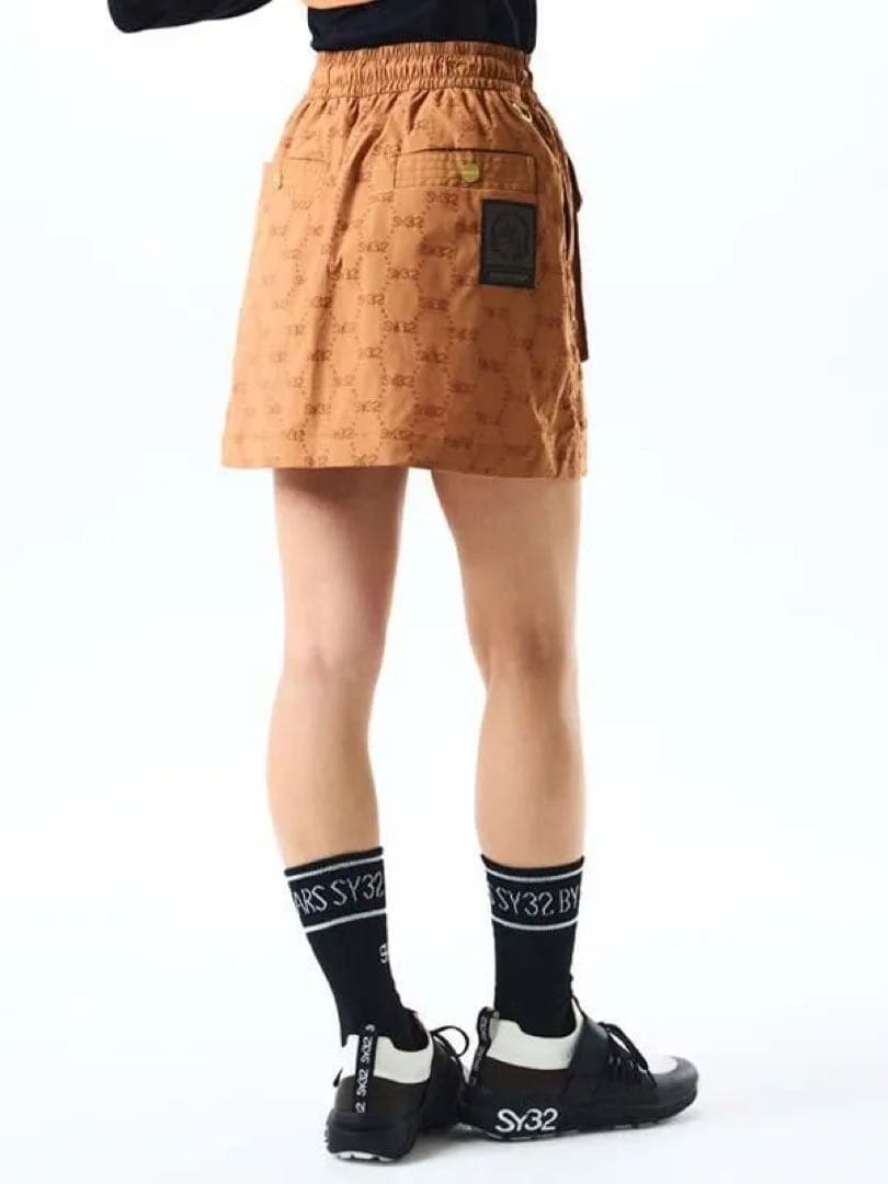 SY32 SYG FLOCKY STRETCH SKIRT グレー　Lサイズ