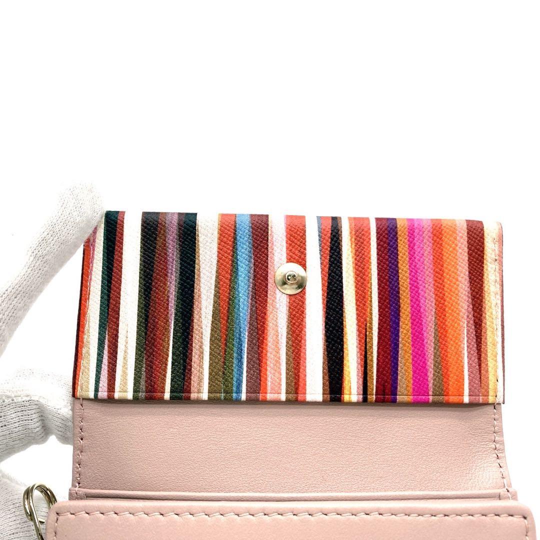 極美品 PaulSmith キーケース ４連 カードケース ピンク