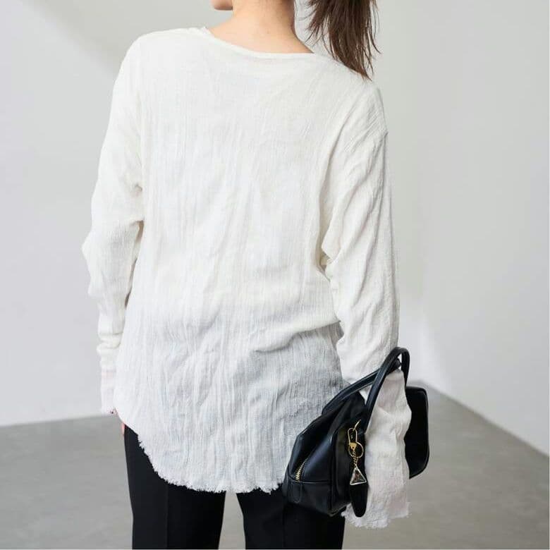 25ss/未使用/FRAMeWORK/楊柳ヘンリーブラウス