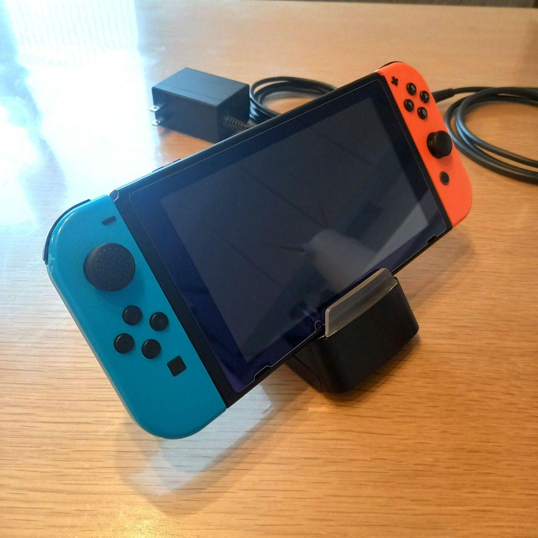 訳あり　Nintendo Switch 本体 青/赤 Joy-Con 付属品付き