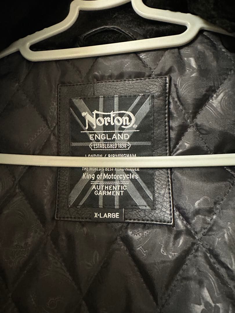 Norton レザージャケット X-LARGE ブラック　203N1704
