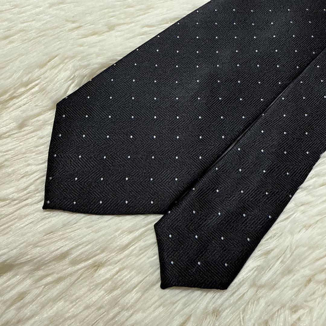 【未使用級】Celine ネクタイ　高級シルク　ブラック