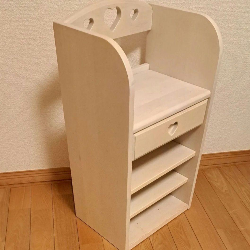 カントリー家具　天然木　ラック　 引き出し付き 　収納　チェスト　キャビネット