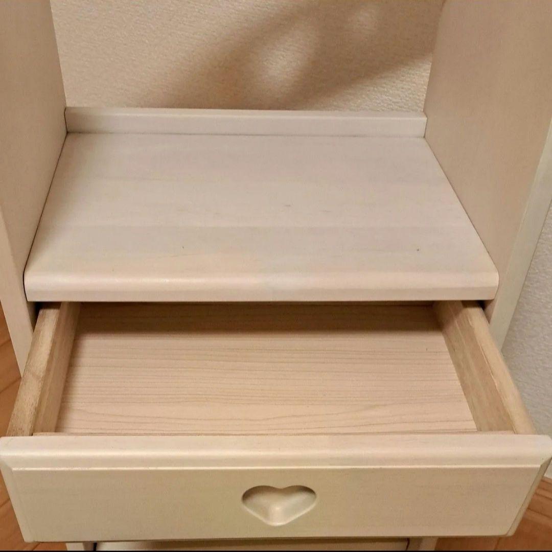 カントリー家具　天然木　ラック　 引き出し付き 　収納　チェスト　キャビネット