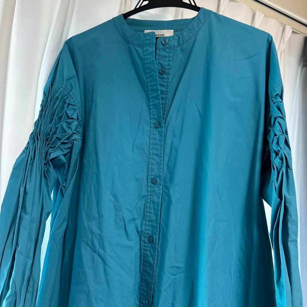 machatt スモッキングシャツドレス