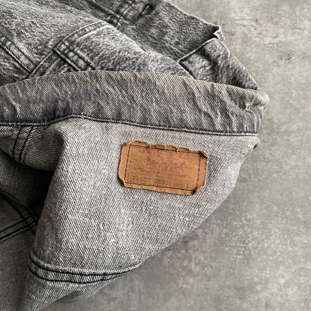 80s Levis 70507 アシッド ウォッシュ ブラック USA製 L