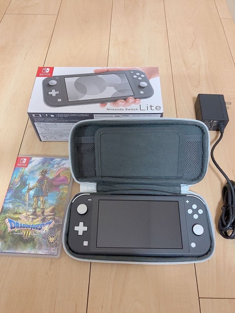Nintendo Switch Lite グレー 本体 + ケース　ドラクエ3