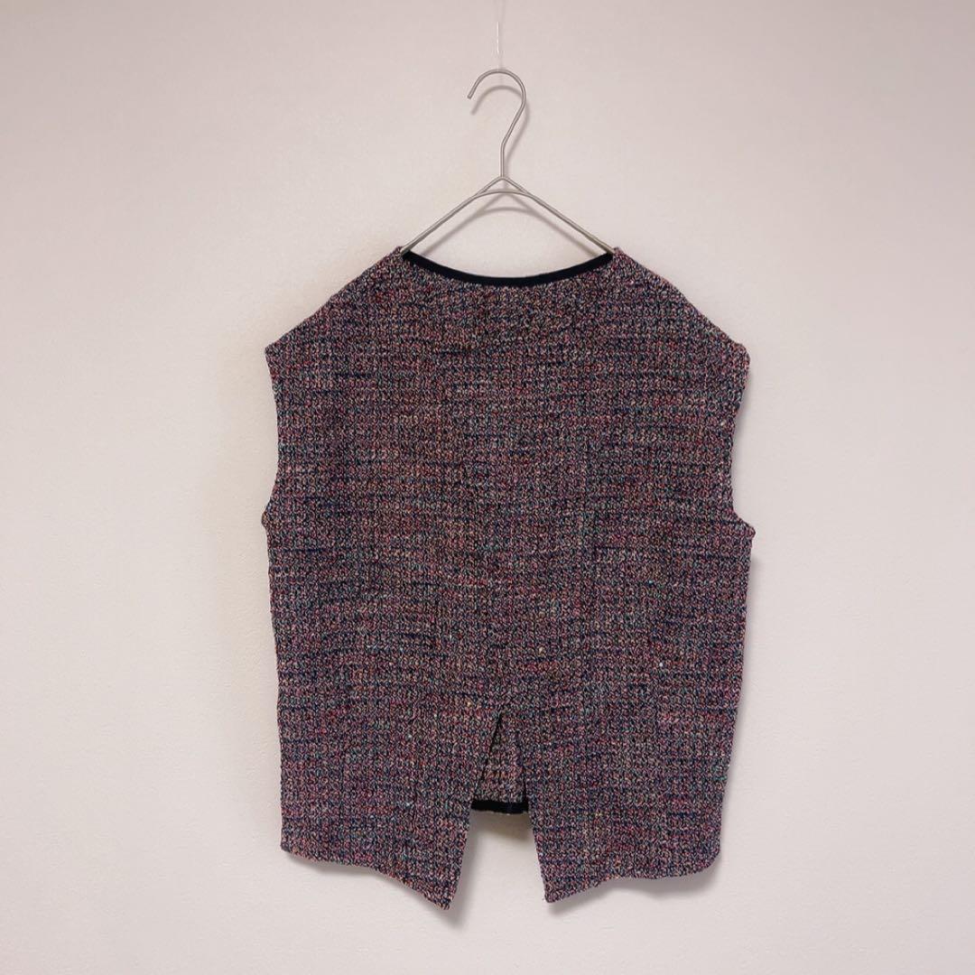 現行品 WISELIKE Amelia 2wayツイードジレ フリーサイズ