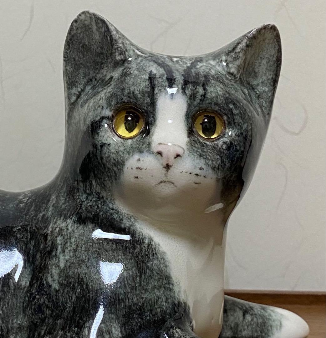 サイズ3　ウィンスタンレイキャット　ケンジントンキャット　サバトラ猫　貫入無し❣️