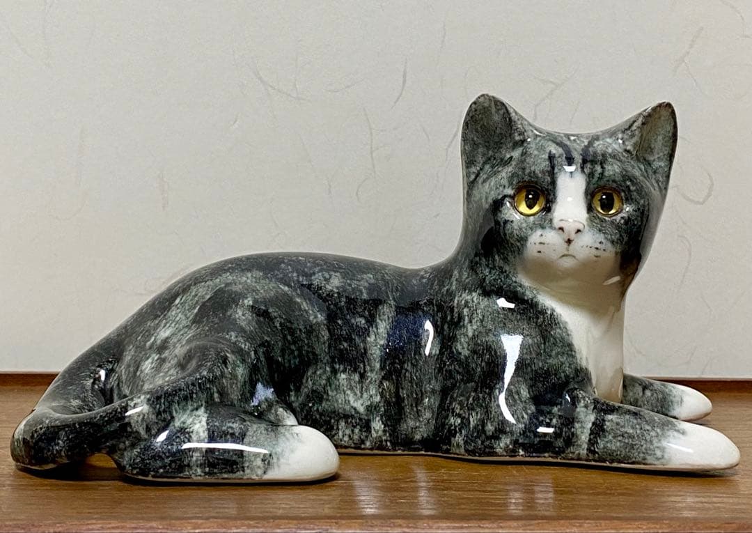 サイズ3　ウィンスタンレイキャット　ケンジントンキャット　サバトラ猫　貫入無し❣️
