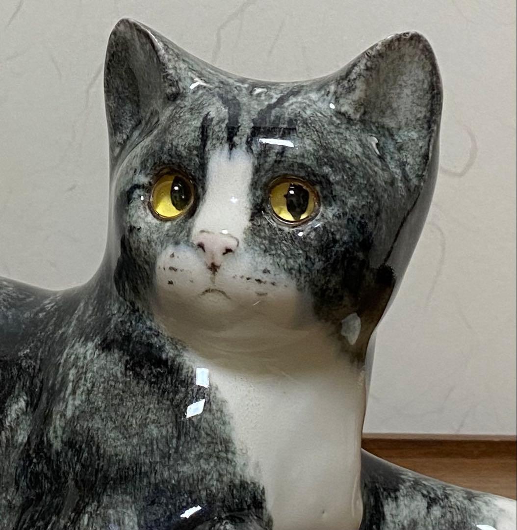 サイズ3　ウィンスタンレイキャット　ケンジントンキャット　サバトラ猫　貫入無し❣️