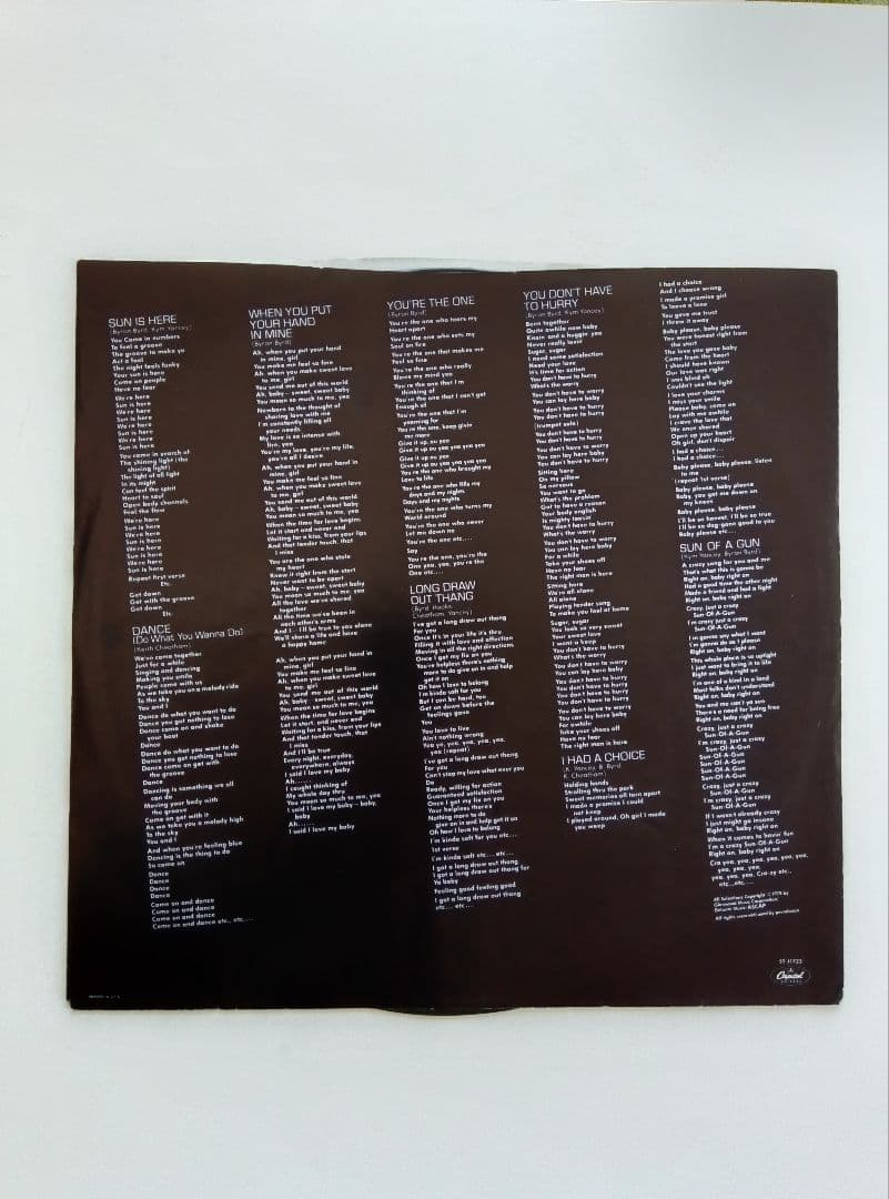 SUN/SUNBURN/LP盤レコード。