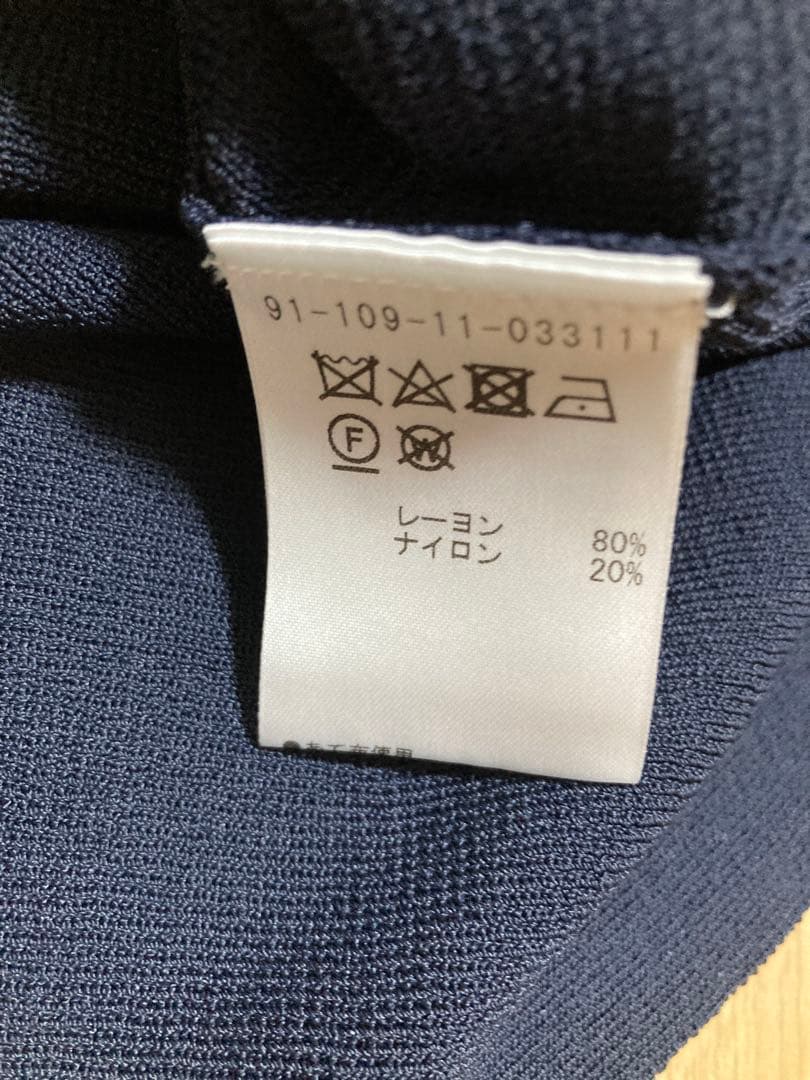 ★新品未使用★タグ値札付き！エストネーション　ネイビー 半袖ニットワンピース