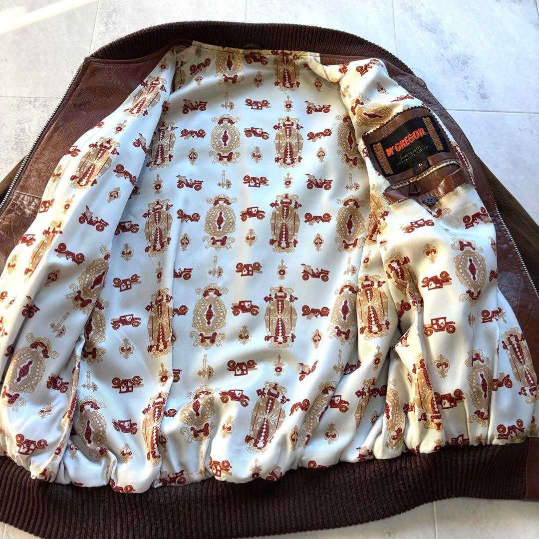 【Vintage】マックレガー ラムレザー ダービージャケット XL 短丈