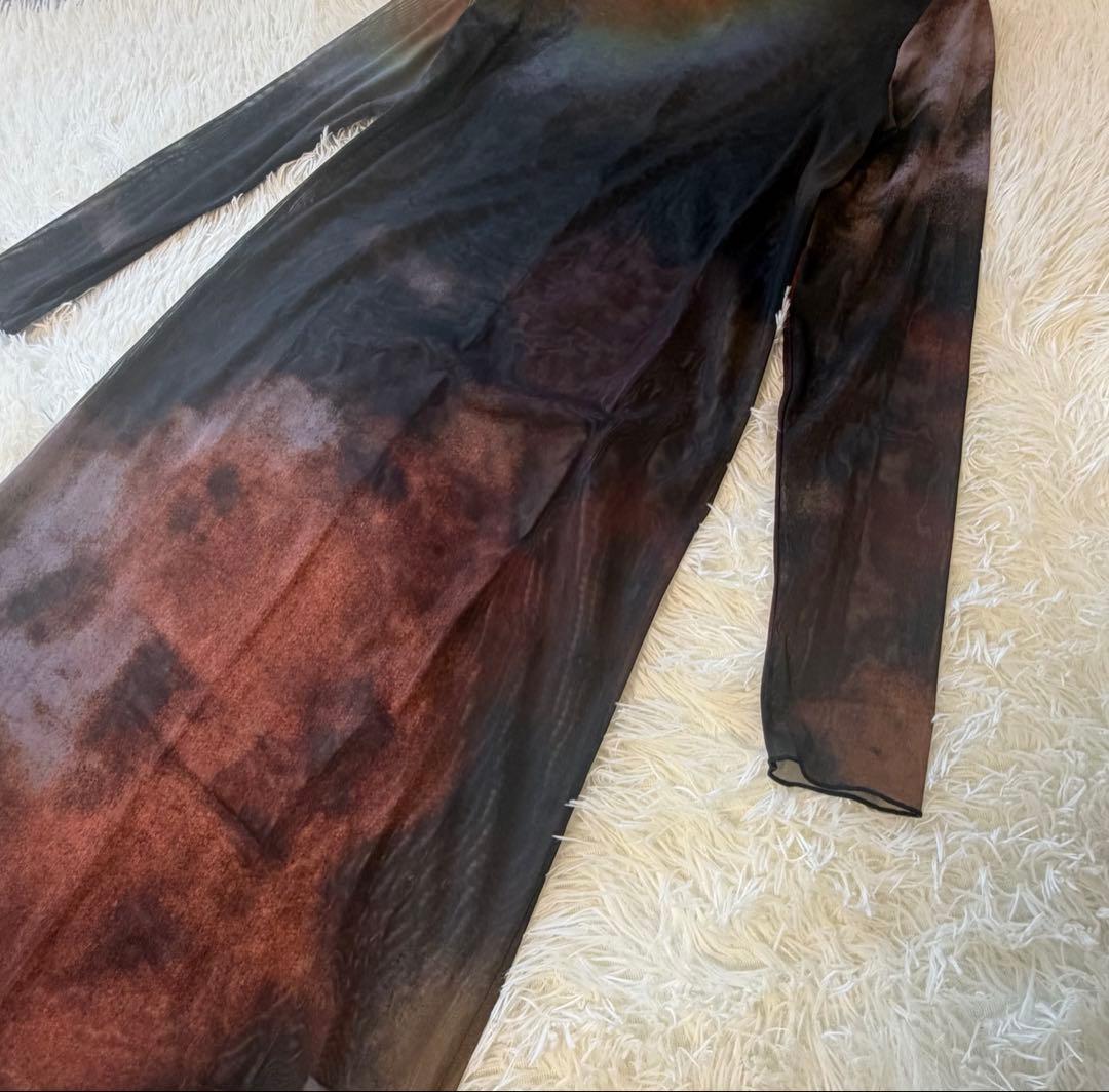 美品　AMERI MIRANDA TAIDAI SHEER LONG TOP