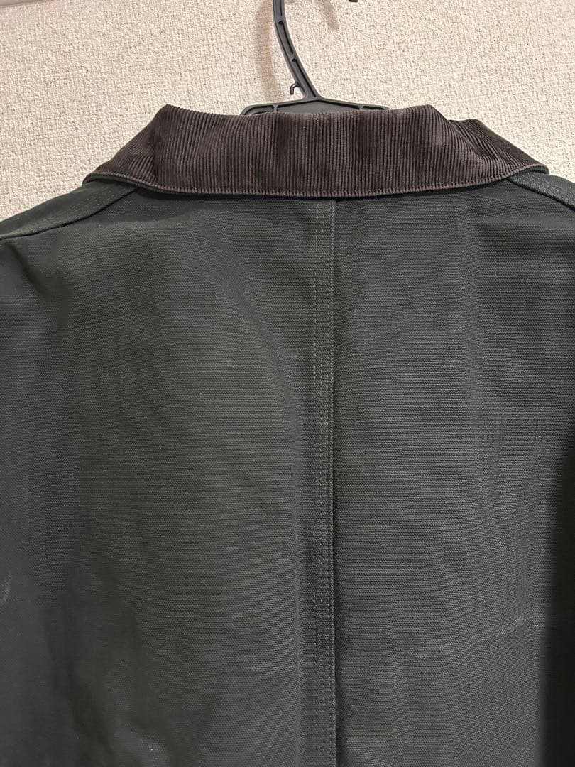 Carhartt ワークジャケット デトロイト系 ブラック 企業ロゴ 刺繍