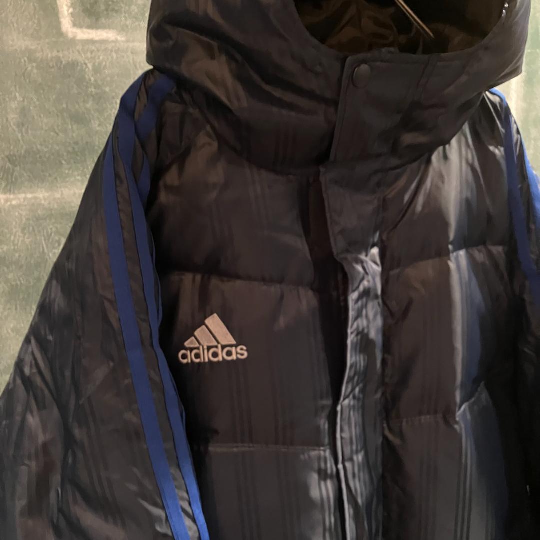 adidas　ベンチコート　HN942　ダウン80%　紺/青　サイズXO