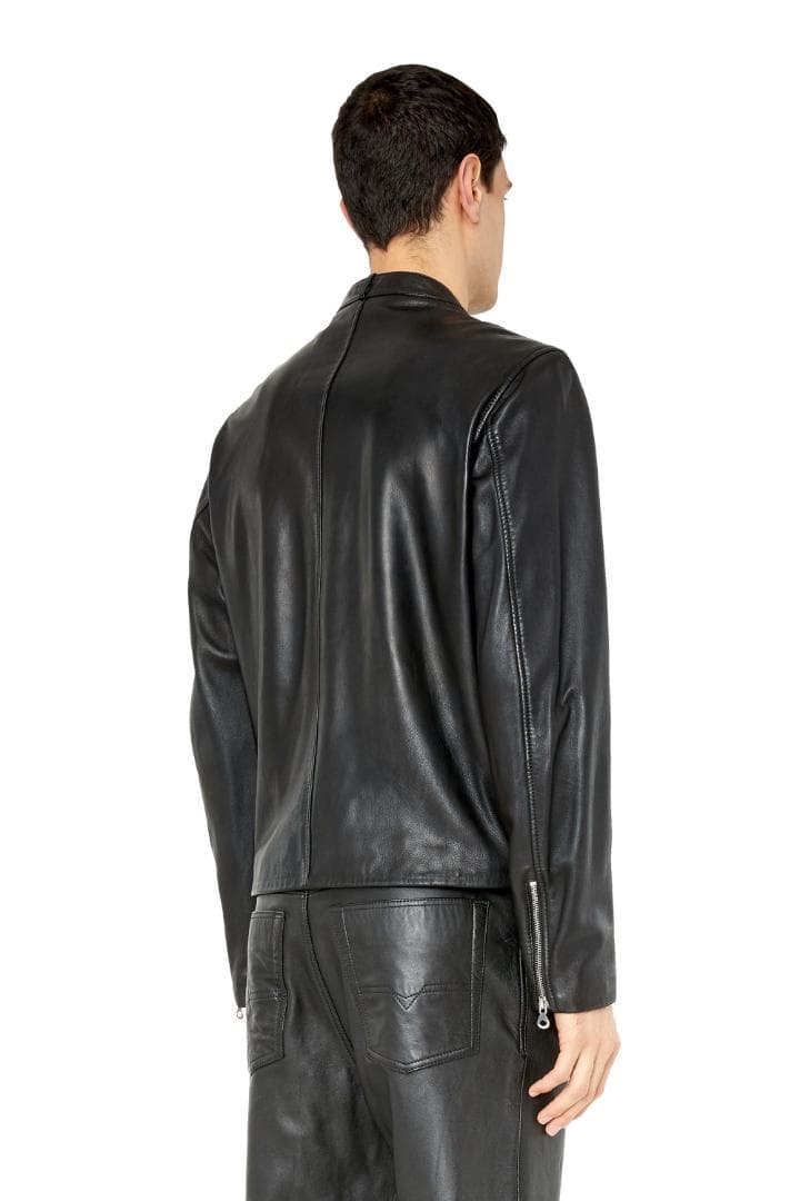 ★即発送★ DIESEL ディーゼル バイク ジャケット レザー ロゴ ブラック