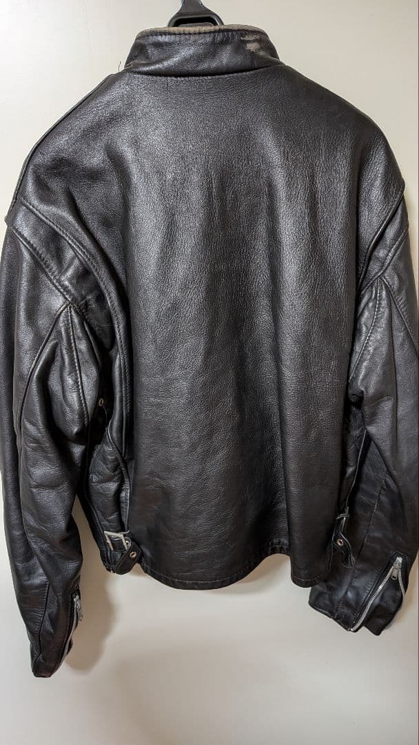 SCHOTT 黒 シングルライダース レザージャケット USA製