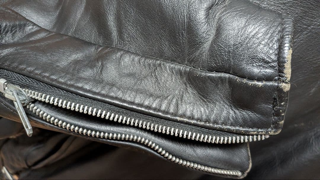 SCHOTT 黒 シングルライダース レザージャケット USA製