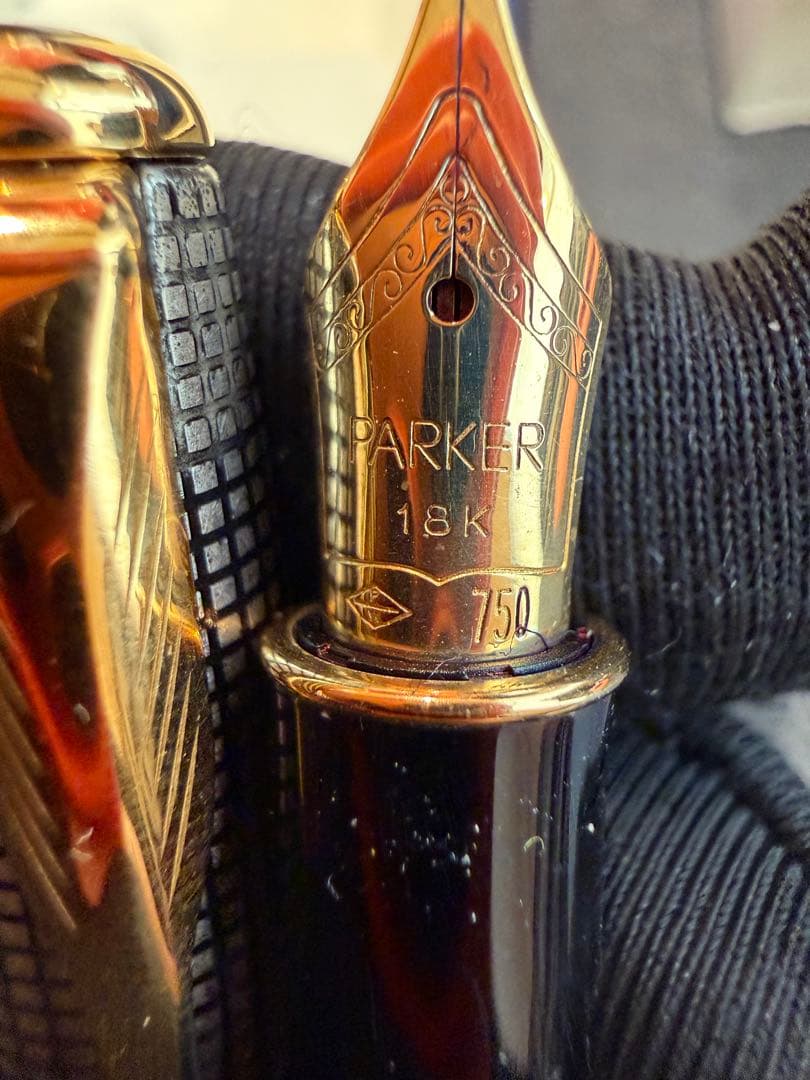 Parker 万年筆 スターリング925 銀無垢　K18 750 K18-750