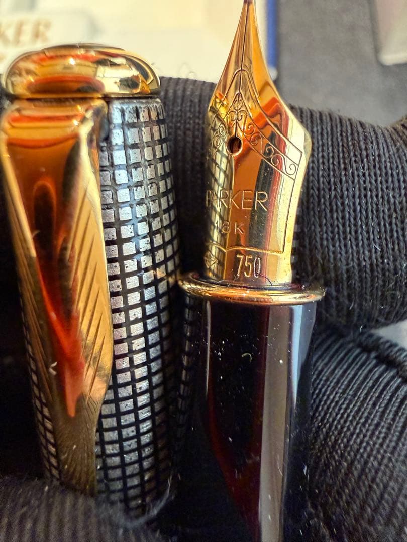 Parker 万年筆 スターリング925 銀無垢　K18 750 K18-750