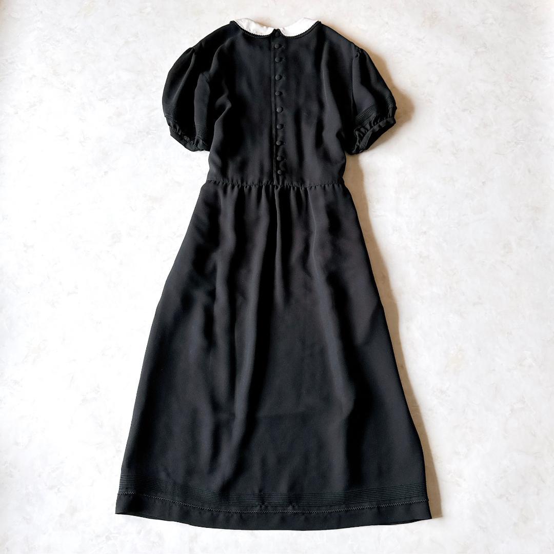 【美品★】KANEKO ISAO カネコイサオ 白襟ワンピース　マキシ丈 レース