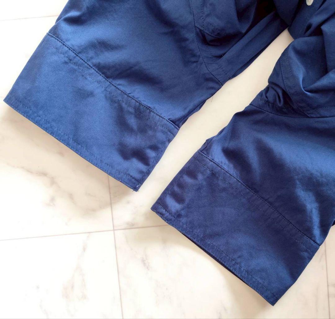 Polo by Ralph Lauren フリル ロング シャツ ワンピース 青