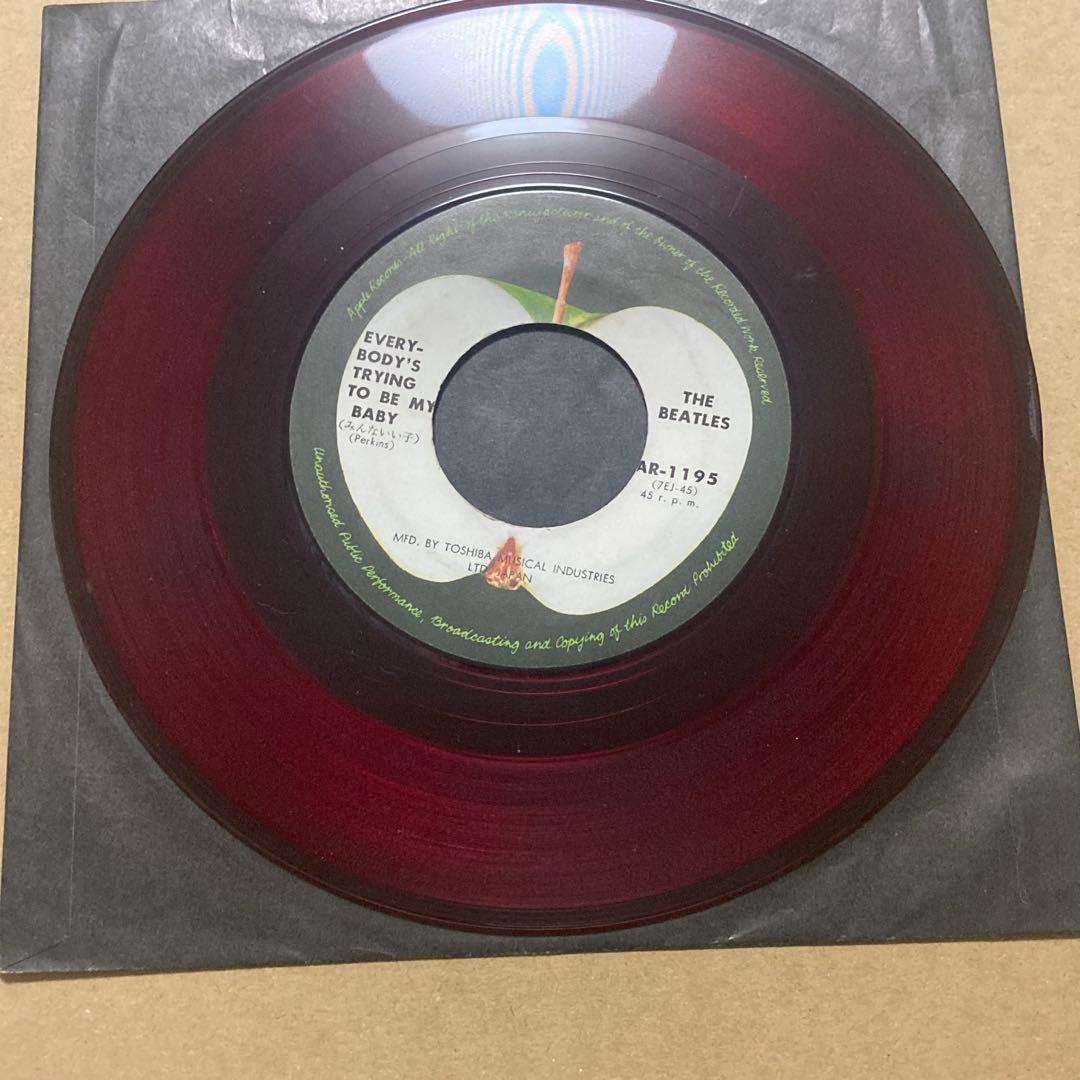 ビートルズ パーティーはそのままに Apple 赤盤 シングル レコード