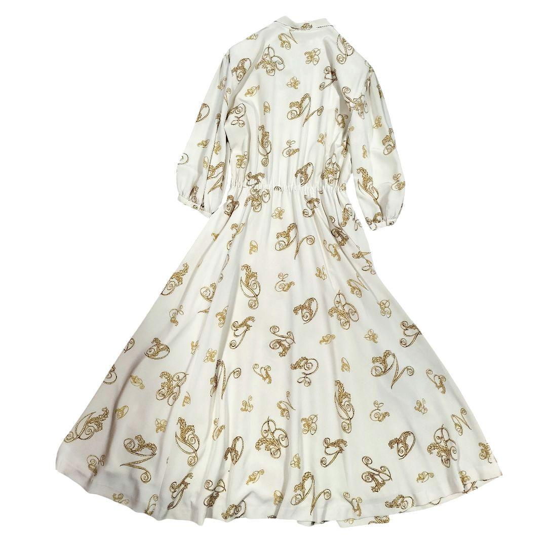 美品✦インゲボルグ　ピンタックロングワンピース　シャツワンピース　フレア　金釦