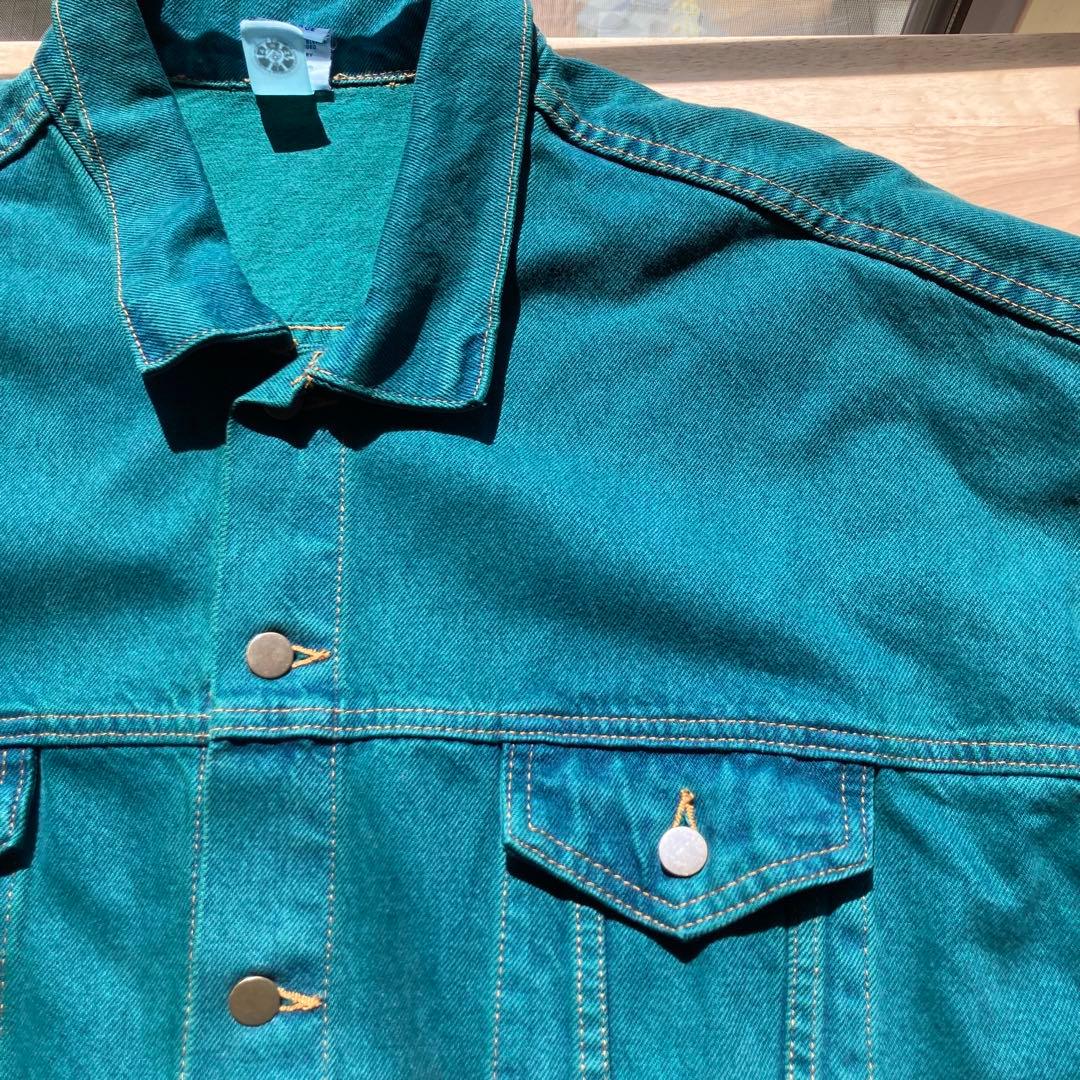 90's TYCA USA製　バックエンボス　デニムジャケット　Gジャン　3XL