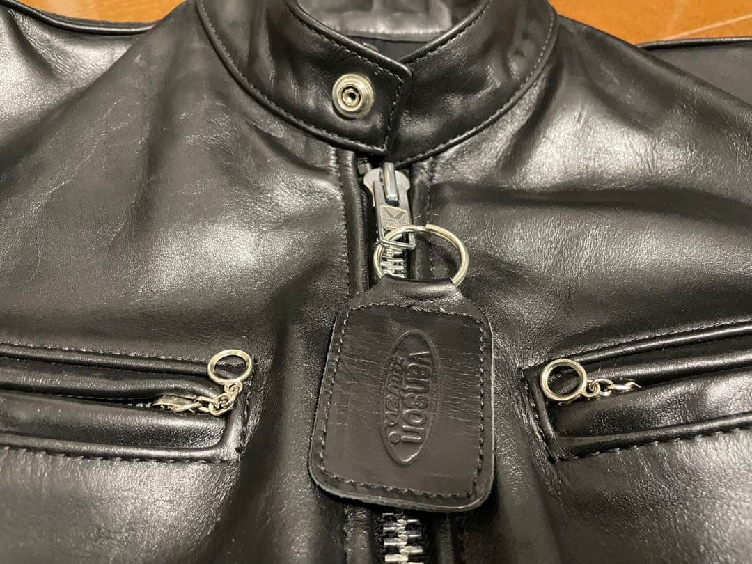 vanson leathers ブラック レザージャケット 32 USA製