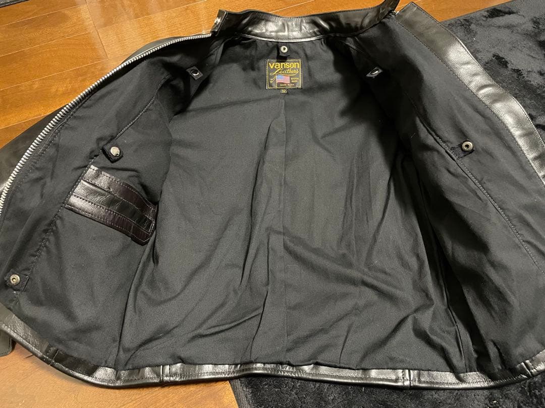 vanson leathers ブラック レザージャケット 32 USA製